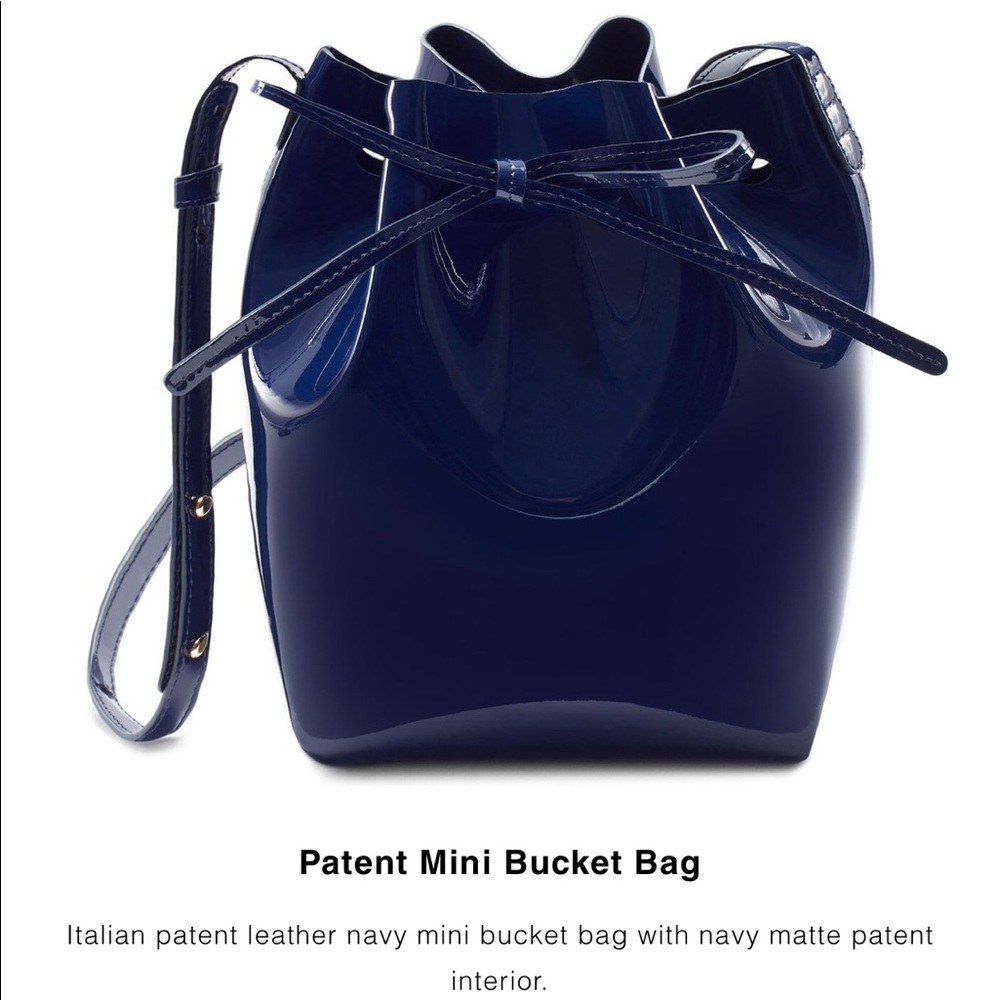 Mansur Gavriel Patent Mini Bucket Bag